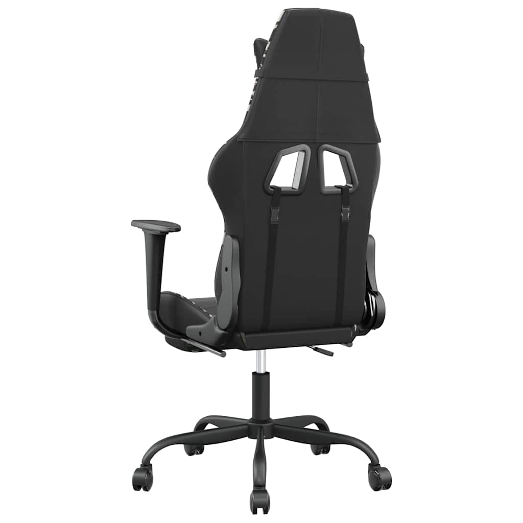 Chaise de jeu de massage repose-pied Noir&Camouflage Similicuir - XIOS