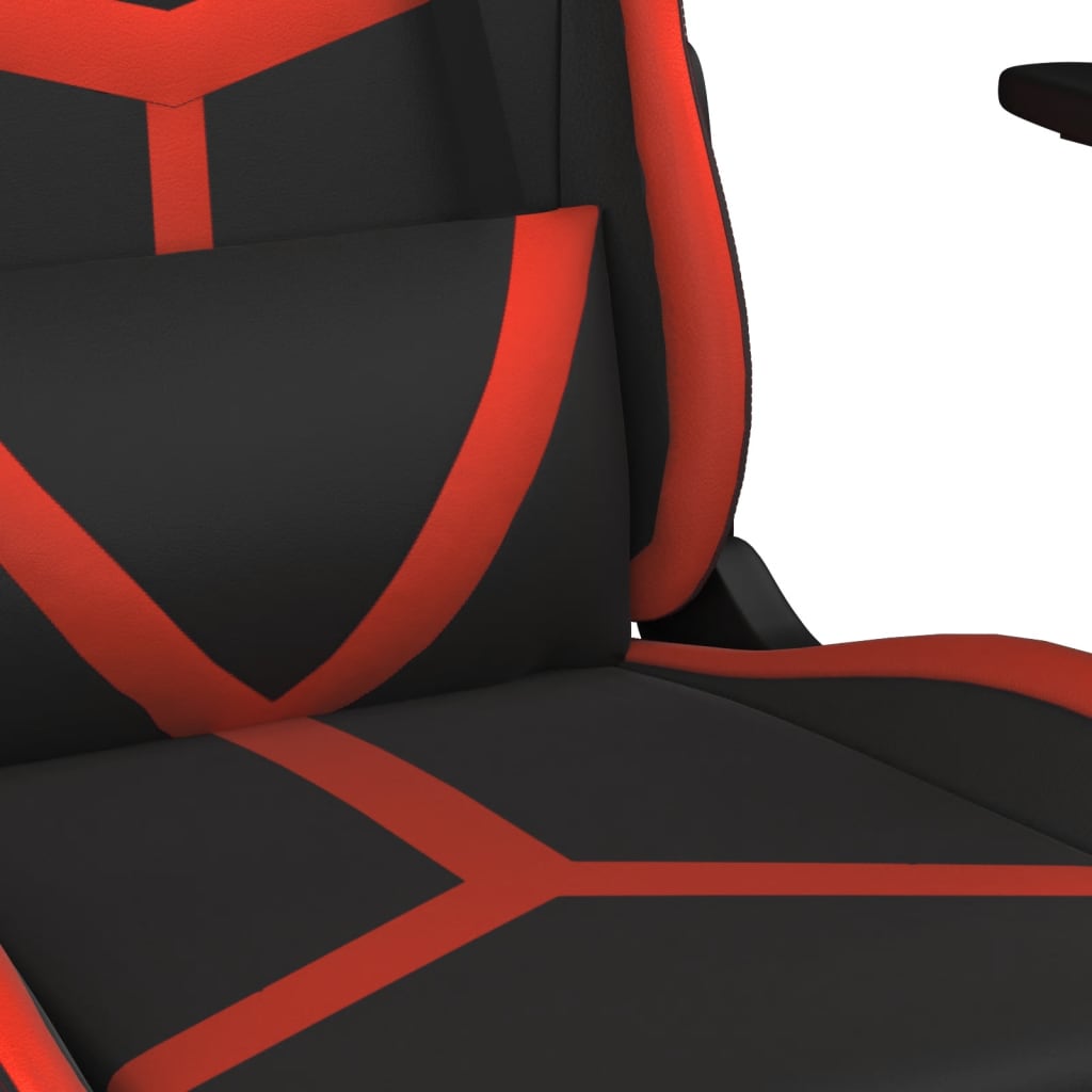 Chaise de jeu de massage Noir et rouge Similicuir - XIOS