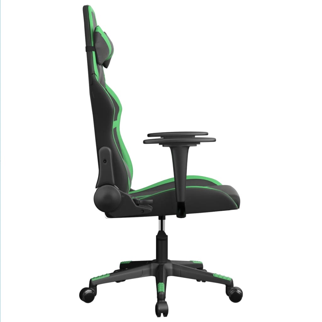 Chaise de jeu de massage Noir et vert Similicuir - XIOS