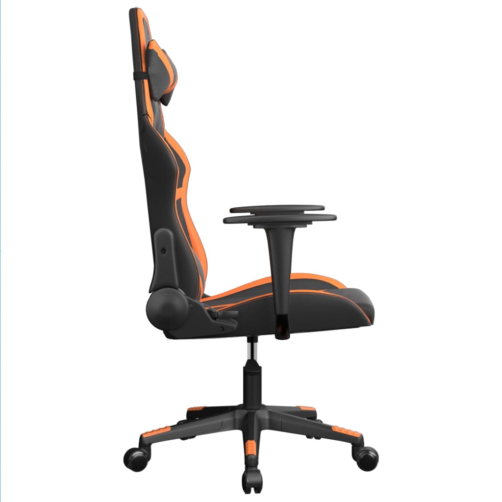 Chaise de jeu de massage Noir et orange Similicuir - XIOS