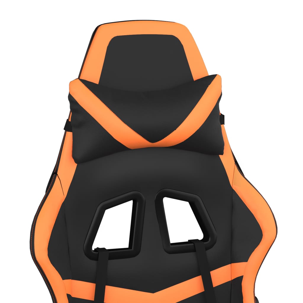 Chaise de jeu de massage Noir et orange Similicuir - XIOS