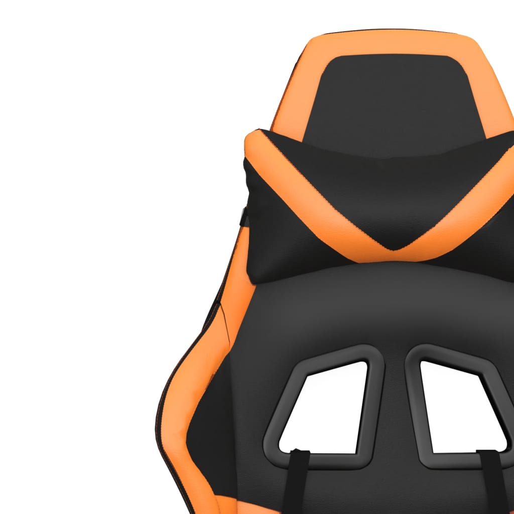 Chaise de jeu de massage Noir et orange Similicuir - XIOS