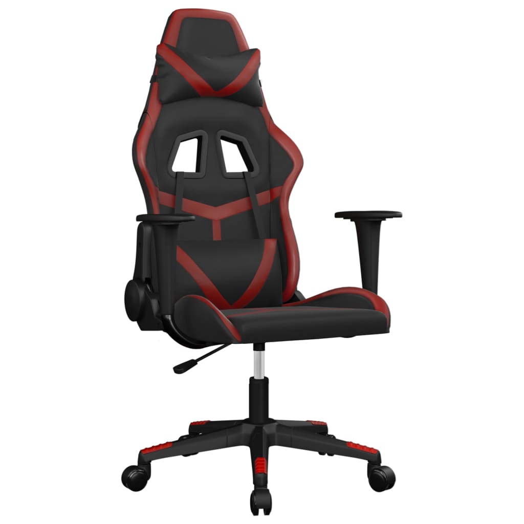 Chaise de jeu de massage Noir et rouge bordeaux Similicuir - XIOS