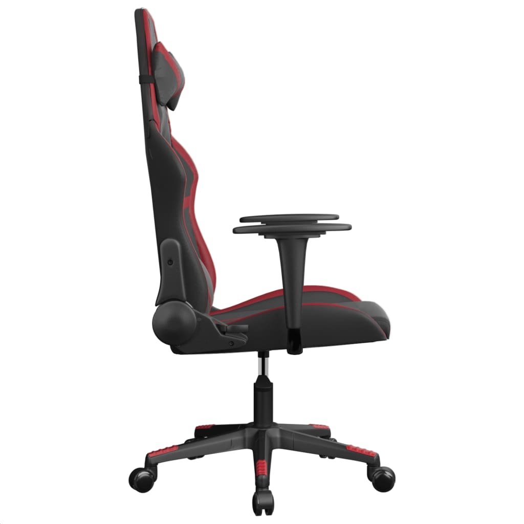 Chaise de jeu de massage Noir et rouge bordeaux Similicuir - XIOS