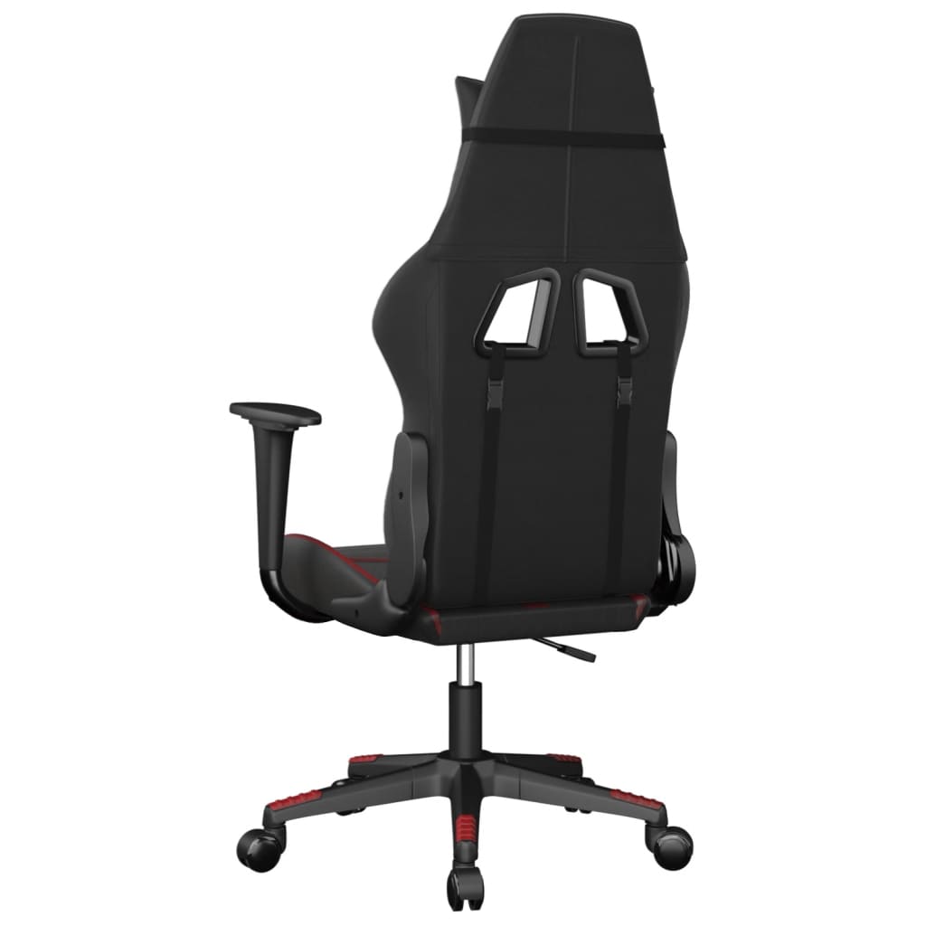 Chaise de jeu de massage Noir et rouge bordeaux Similicuir - XIOS