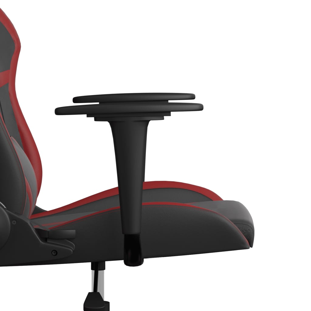 Chaise de jeu de massage Noir et rouge bordeaux Similicuir - XIOS