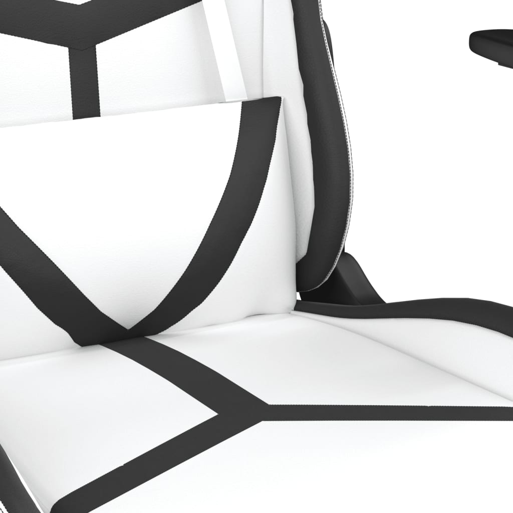 Chaise de jeu de massage Blanc et noir Similicuir - XIOS