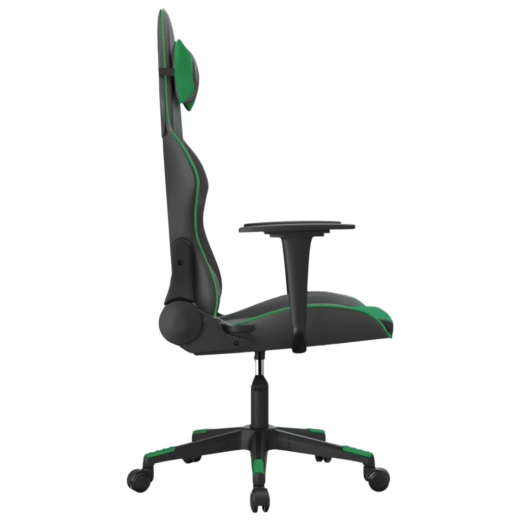 Chaise de jeu de massage Noir et vert Similicuir - XIOS