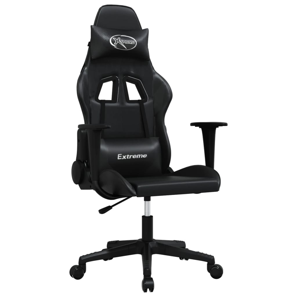 Chaise de jeu de massage noir similicuir - XIOS