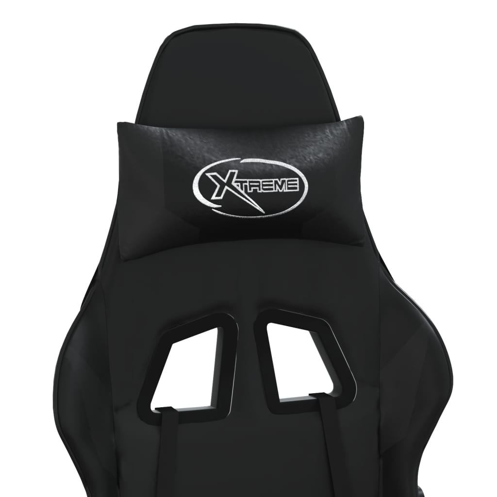 Chaise de jeu de massage noir similicuir - XIOS