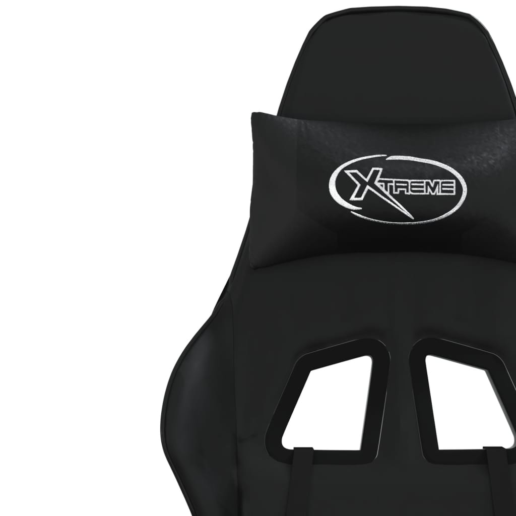 Chaise de jeu de massage noir similicuir - XIOS