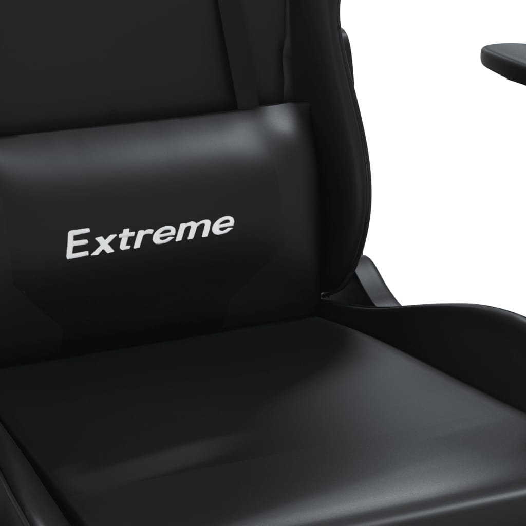 Chaise de jeu de massage noir similicuir - XIOS
