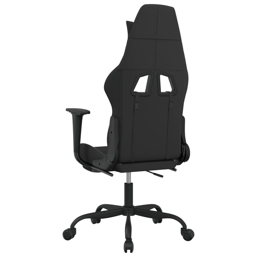 Chaise de jeu de massage repose-pied Noir et gris clair Tissu - XIOS