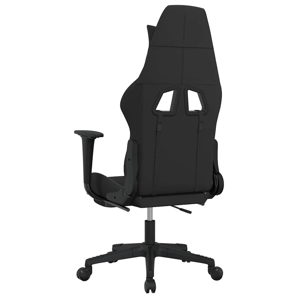 Chaise de jeu de massage repose-pied Noir et gris clair Tissu - XIOS
