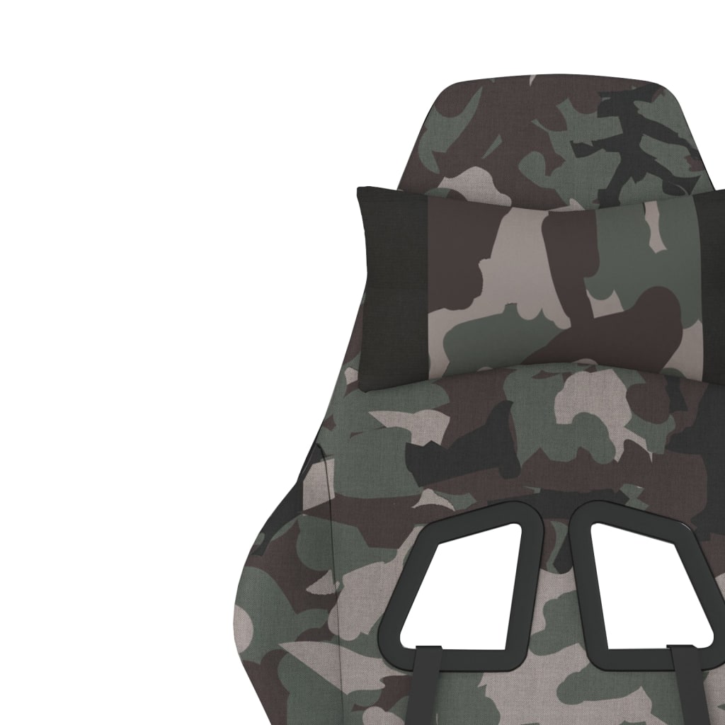 Chaise de jeu de massage repose-pied Noir et camouflage Tissu - XIOS