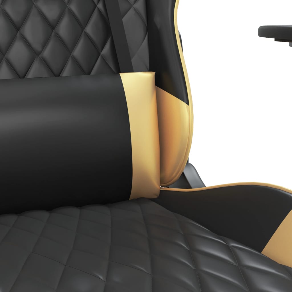 Chaise de jeu de massage Noir et doré Similicuir - XIOS