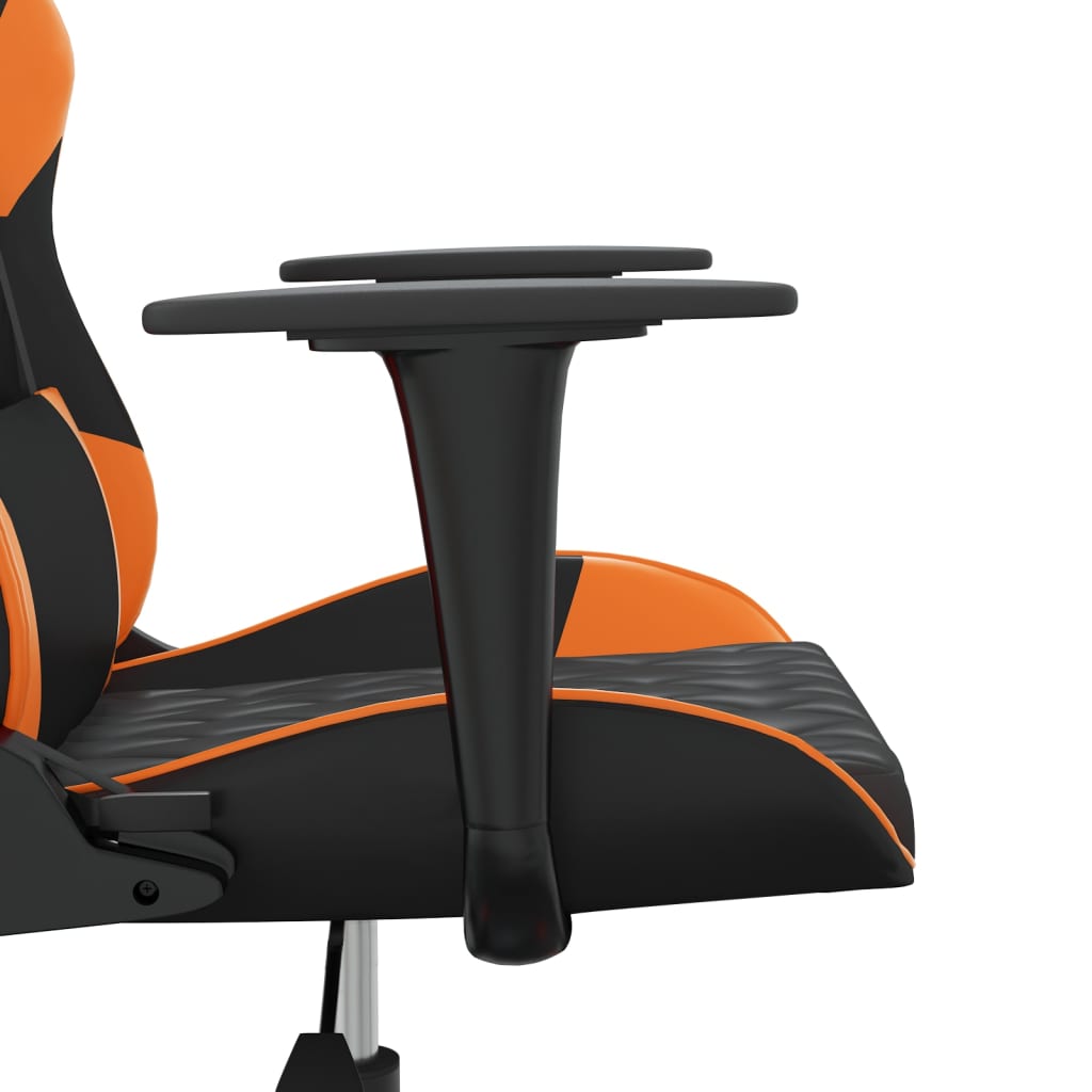 Chaise de jeu de massage Noir et orange Similicuir - XIOS