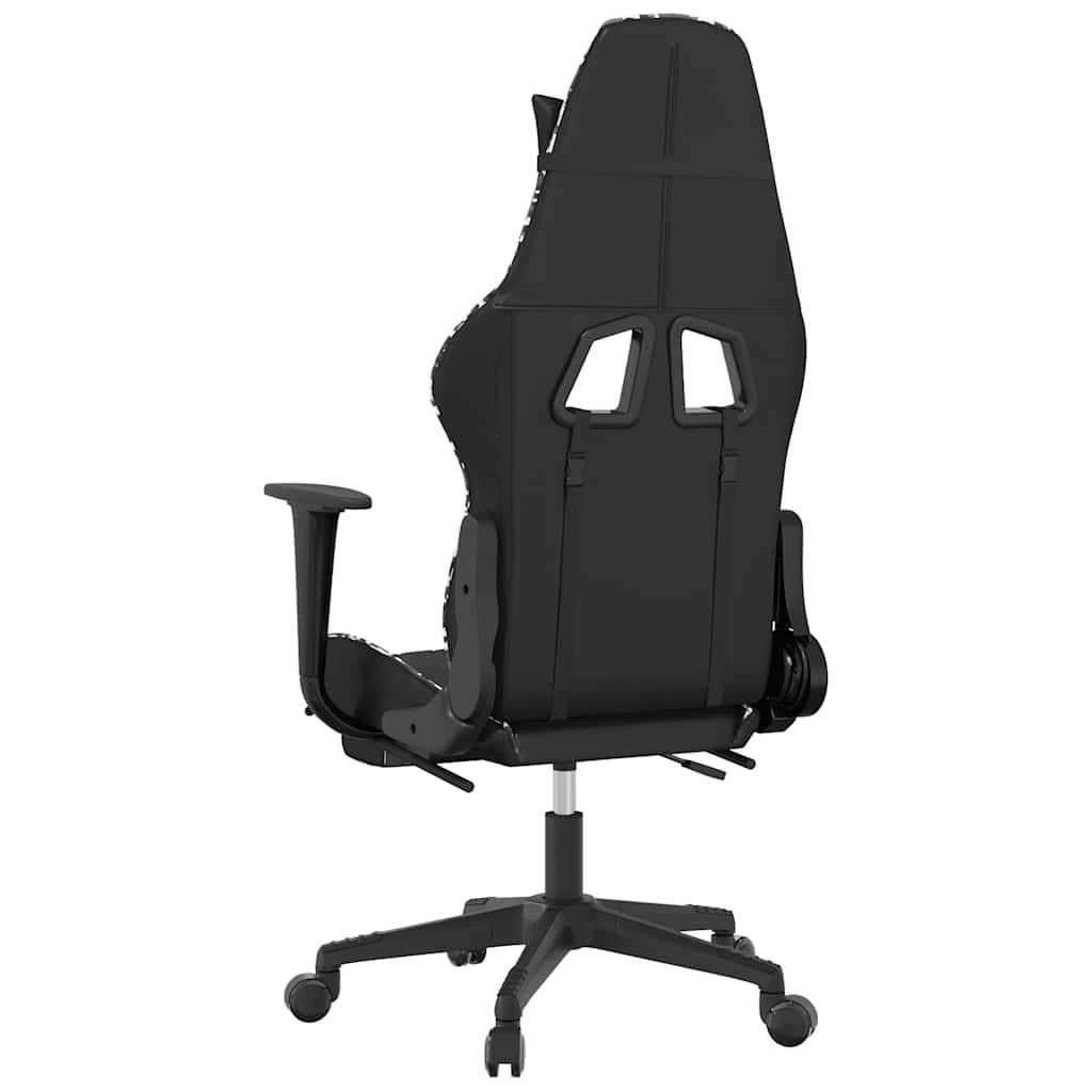 Chaise de jeu de massage repose-pied Noir&Camouflage Similicuir - XIOS