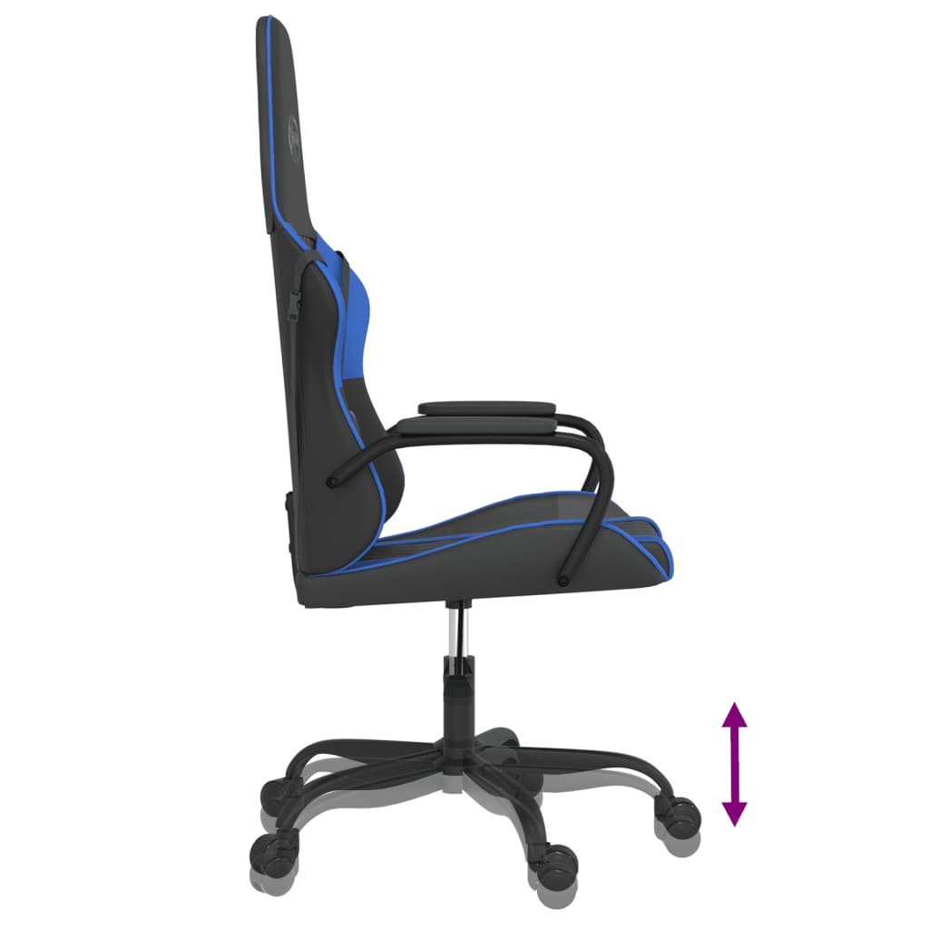 Chaise de jeu de massage Noir et bleu Similicuir - XIOS