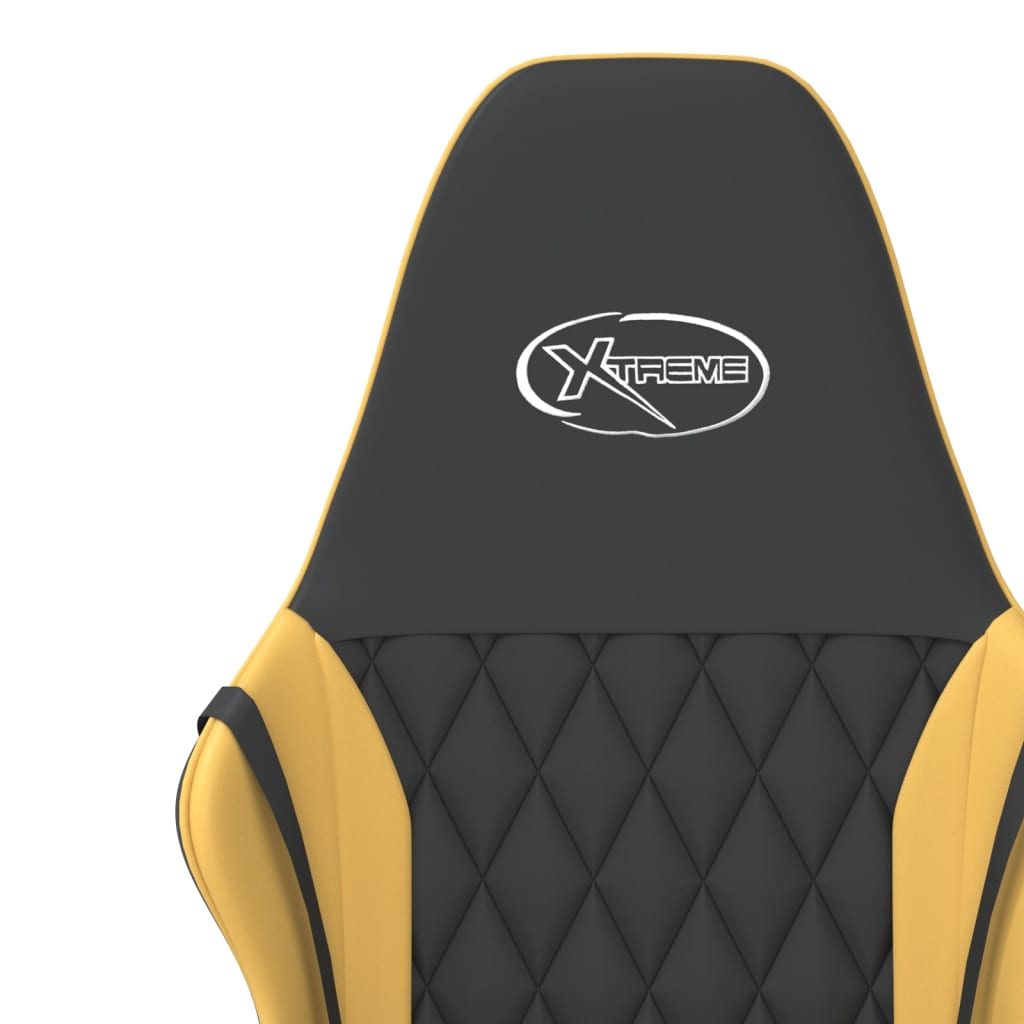 Chaise de jeu de massage Noir et doré Similicuir - XIOS