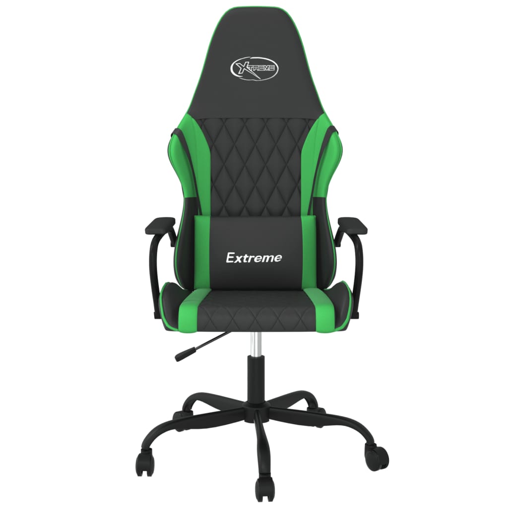 Chaise de jeu de massage Noir et vert Similicuir - XIOS