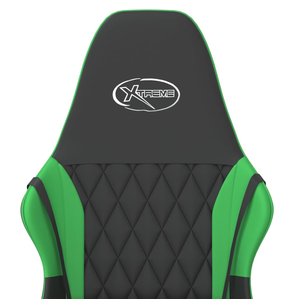 Chaise de jeu de massage Noir et vert Similicuir - XIOS
