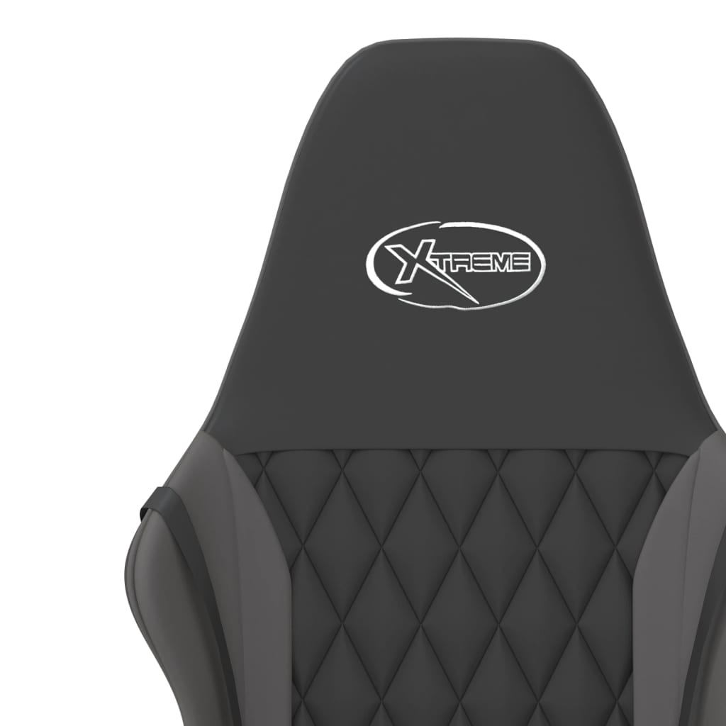 Chaise de jeu de massage Noir et gris Similicuir - XIOS