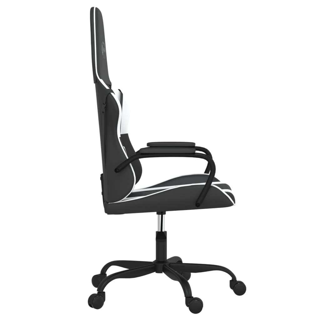 Chaise de jeu de massage Noir et blanc Similicuir - XIOS