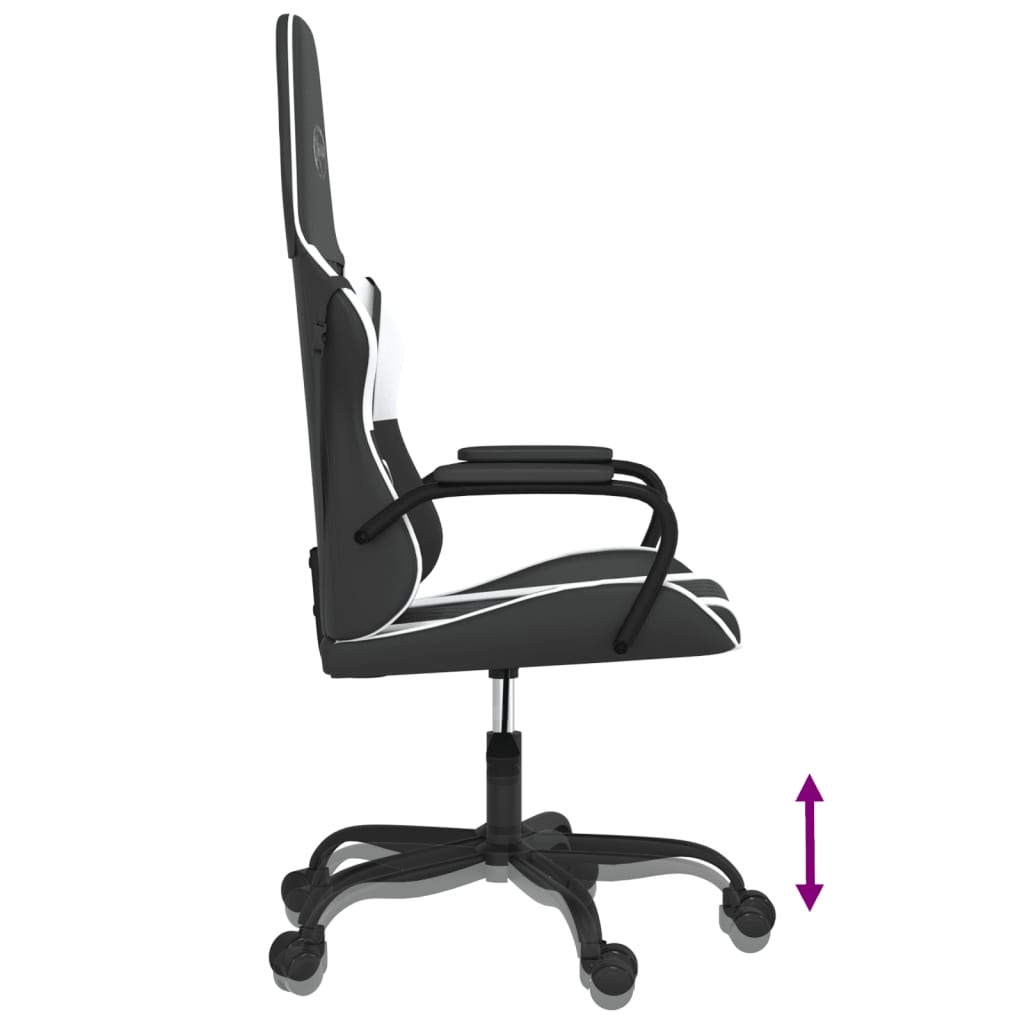 Chaise de jeu de massage Noir et blanc Similicuir - XIOS