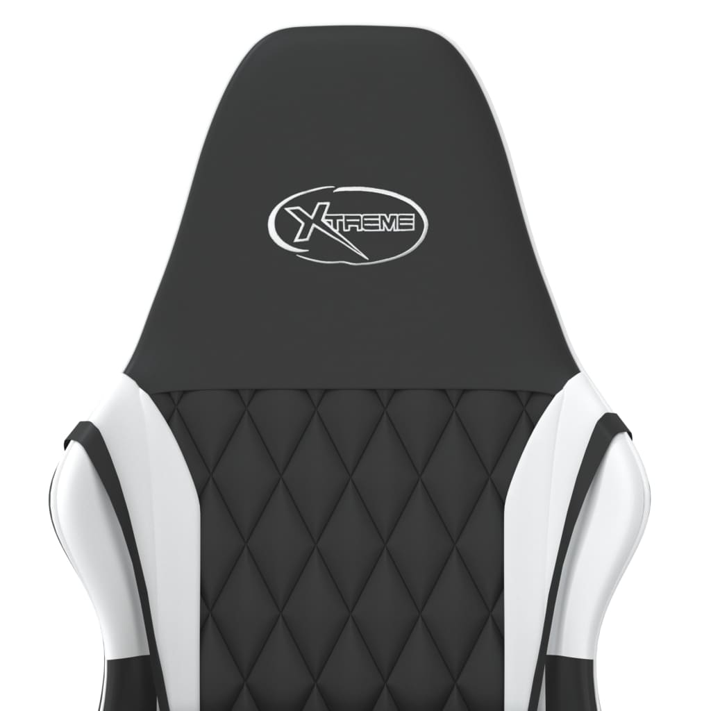 Chaise de jeu de massage Noir et blanc Similicuir - XIOS