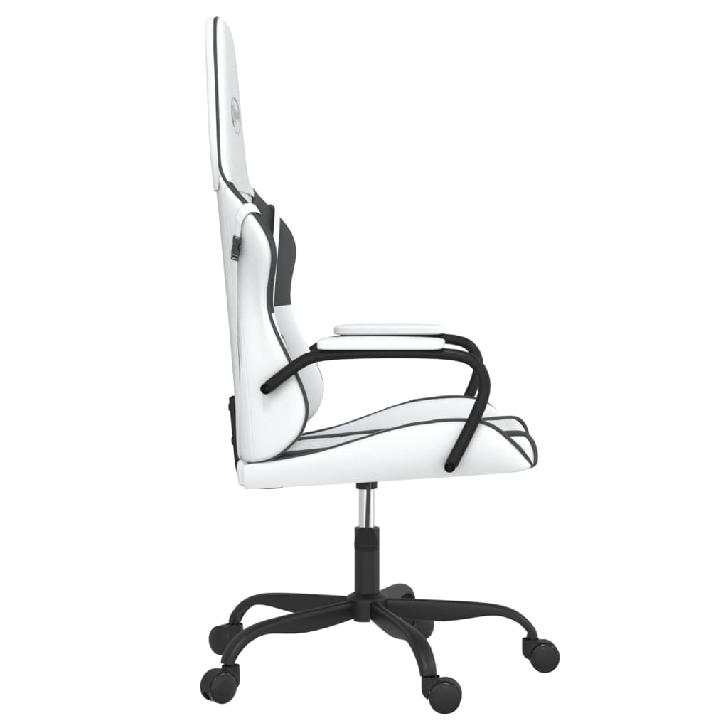 Chaise de jeu de massage Blanc et noir Similicuir - XIOS