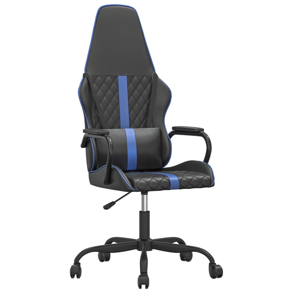 Chaise de jeu de massage bleu et noir similicuir - XIOS