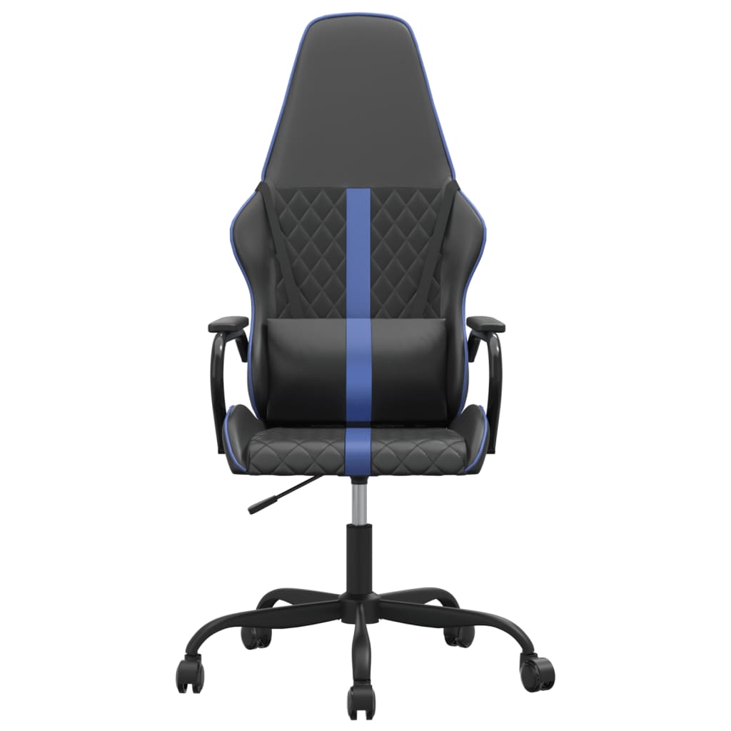 Chaise de jeu de massage bleu et noir similicuir - XIOS