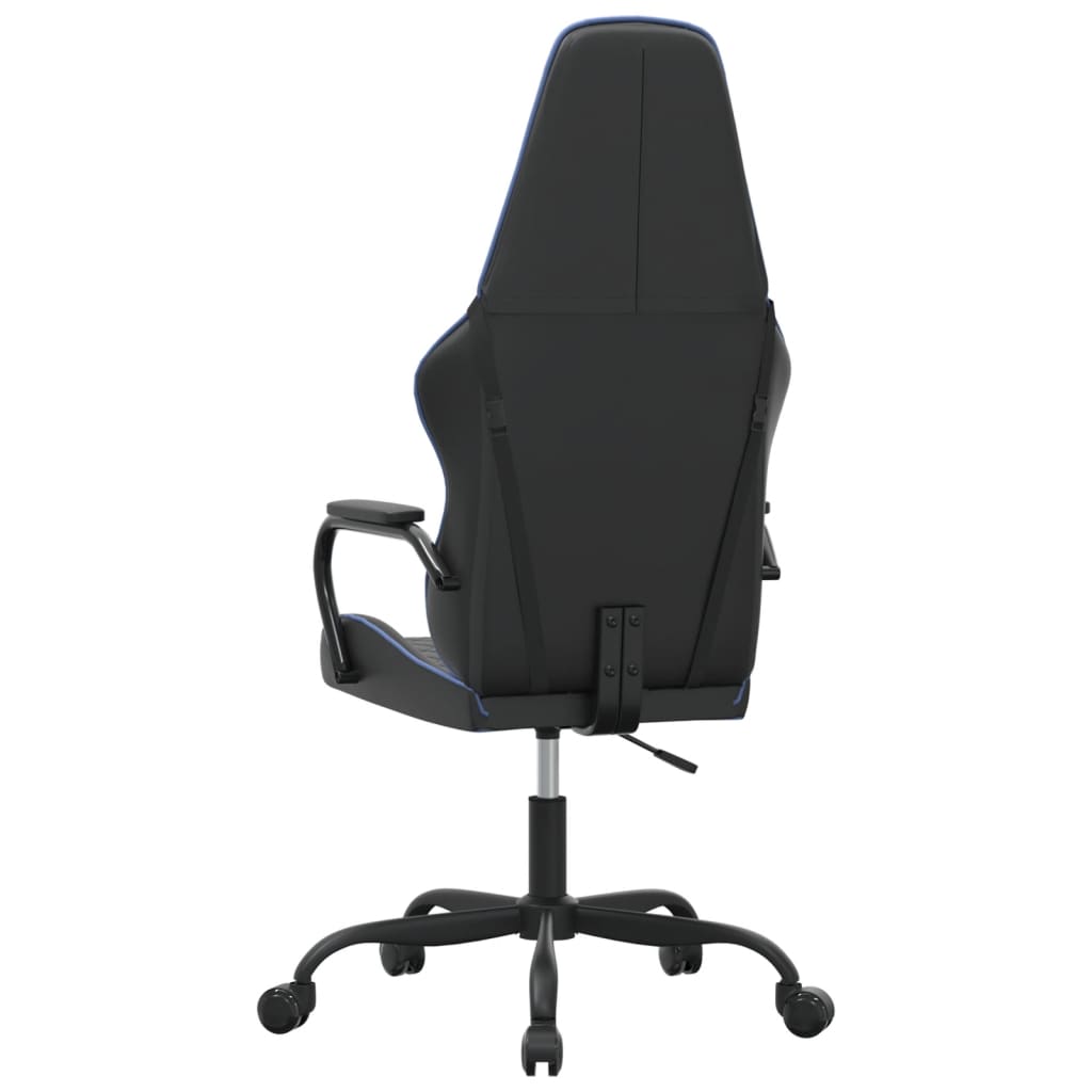 Chaise de jeu de massage bleu et noir similicuir - XIOS