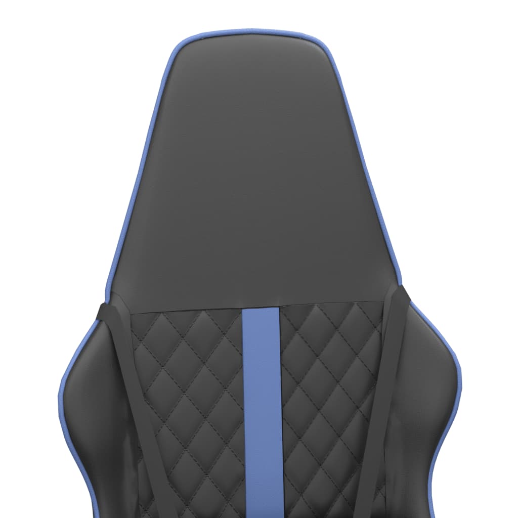 Chaise de jeu de massage bleu et noir similicuir - XIOS
