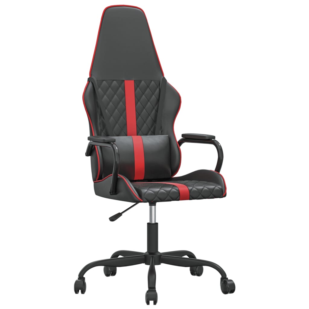 Chaise de jeu de massage rouge et noir similicuir - XIOS