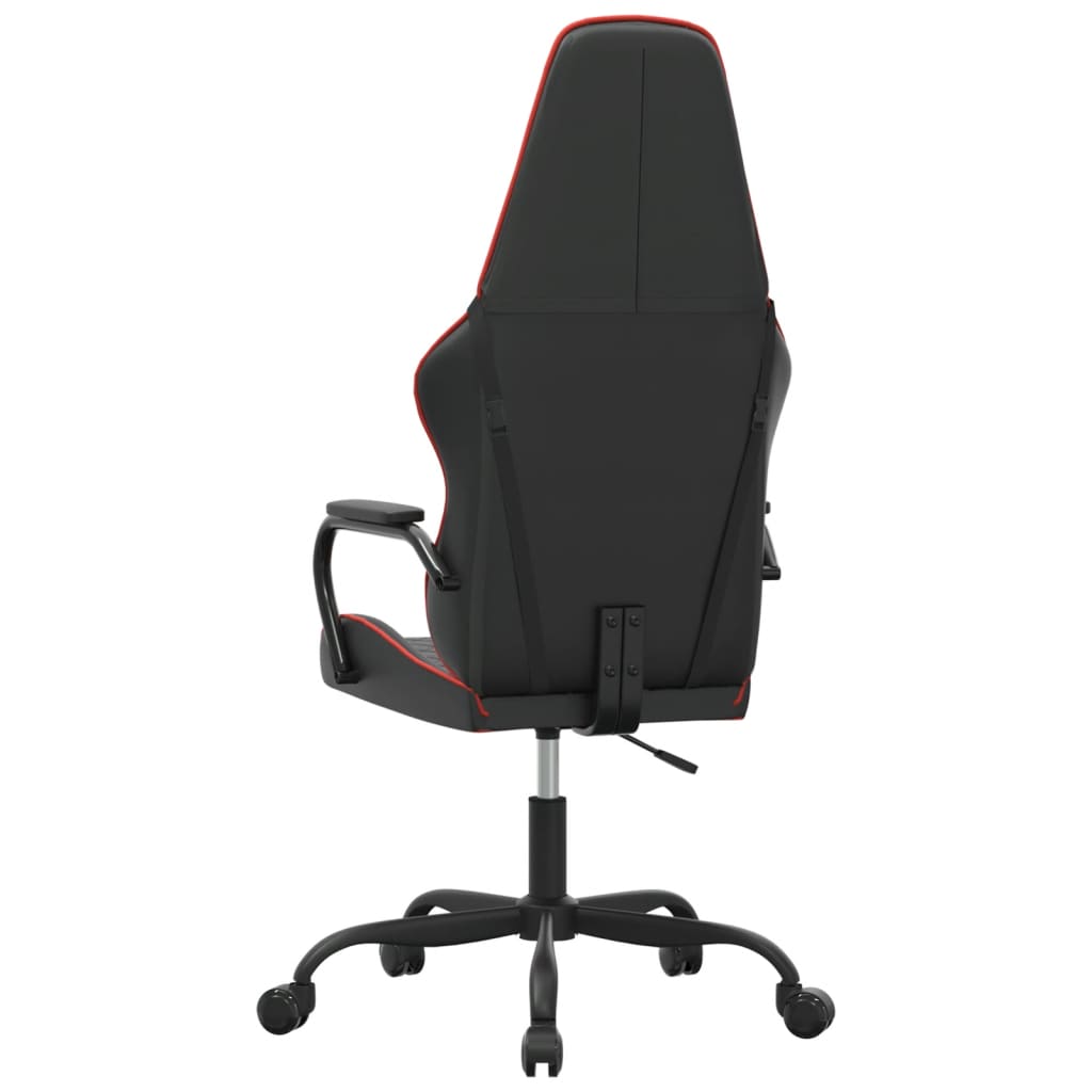 Chaise de jeu de massage rouge et noir similicuir - XIOS