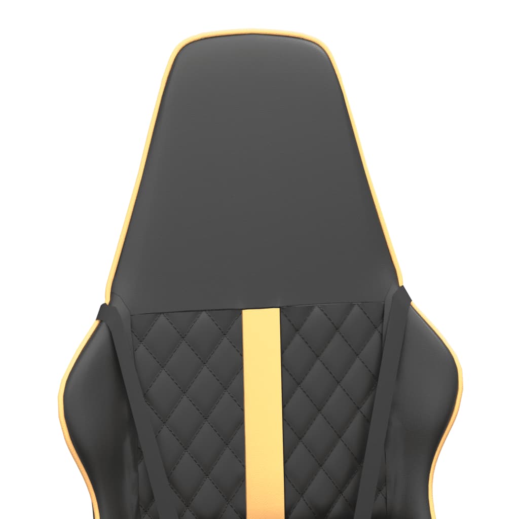 Chaise de jeu de massage doré et noir similicuir - XIOS