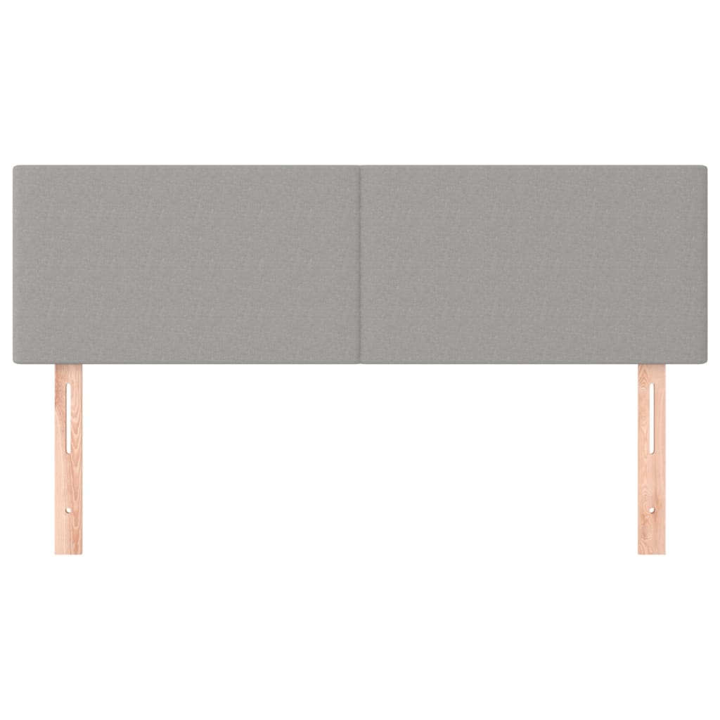 Têtes de lit 2 pcs Gris clair 72x5x78/88 cm Tissu - XIOS