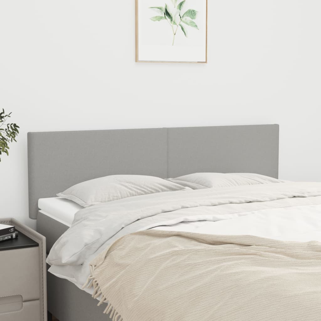Têtes de lit Gris clair 144x5x78/88 cm Tissu - XIOS