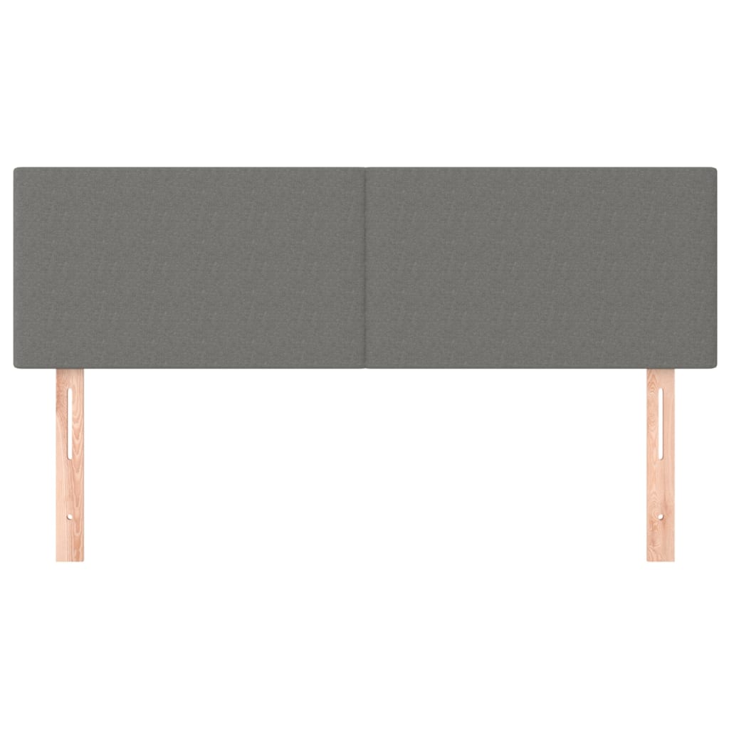 Têtes de lit 2 pcs Gris foncé 72x5x78/88 cm Tissu - XIOS