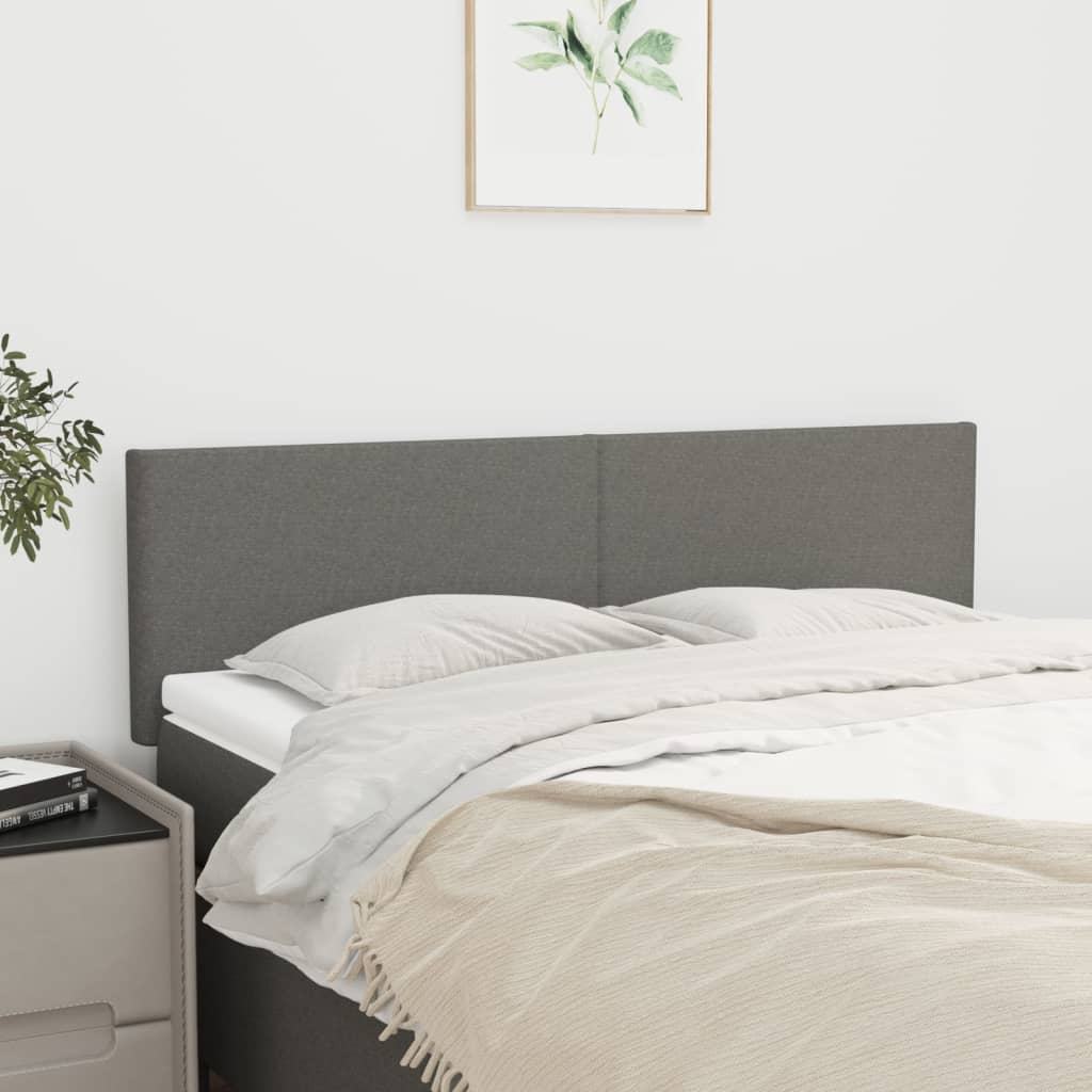 Têtes de lit 2 pcs Gris foncé 72x5x78/88 cm Tissu - XIOS
