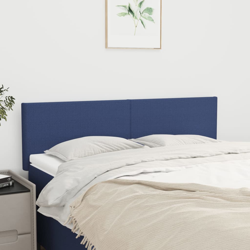 Têtes de lit Bleu 144x5x78/88 cm Tissu - XIOS