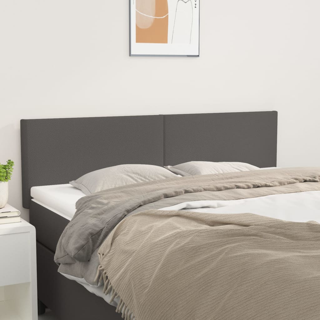 Têtes de lit 2 pcs Gris 72x5x78/88 cm Similicuir - XIOS