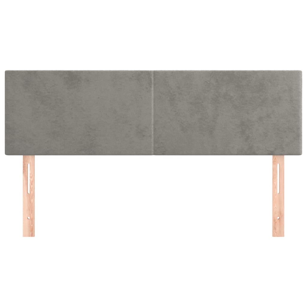 Têtes de lit Gris clair 144x5x78/88 cm Velours - XIOS