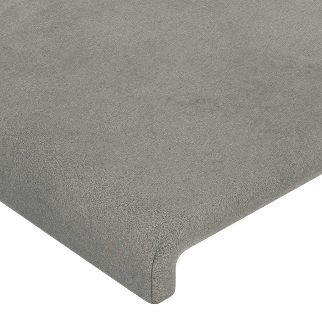 Têtes de lit Gris clair 144x5x78/88 cm Velours - XIOS