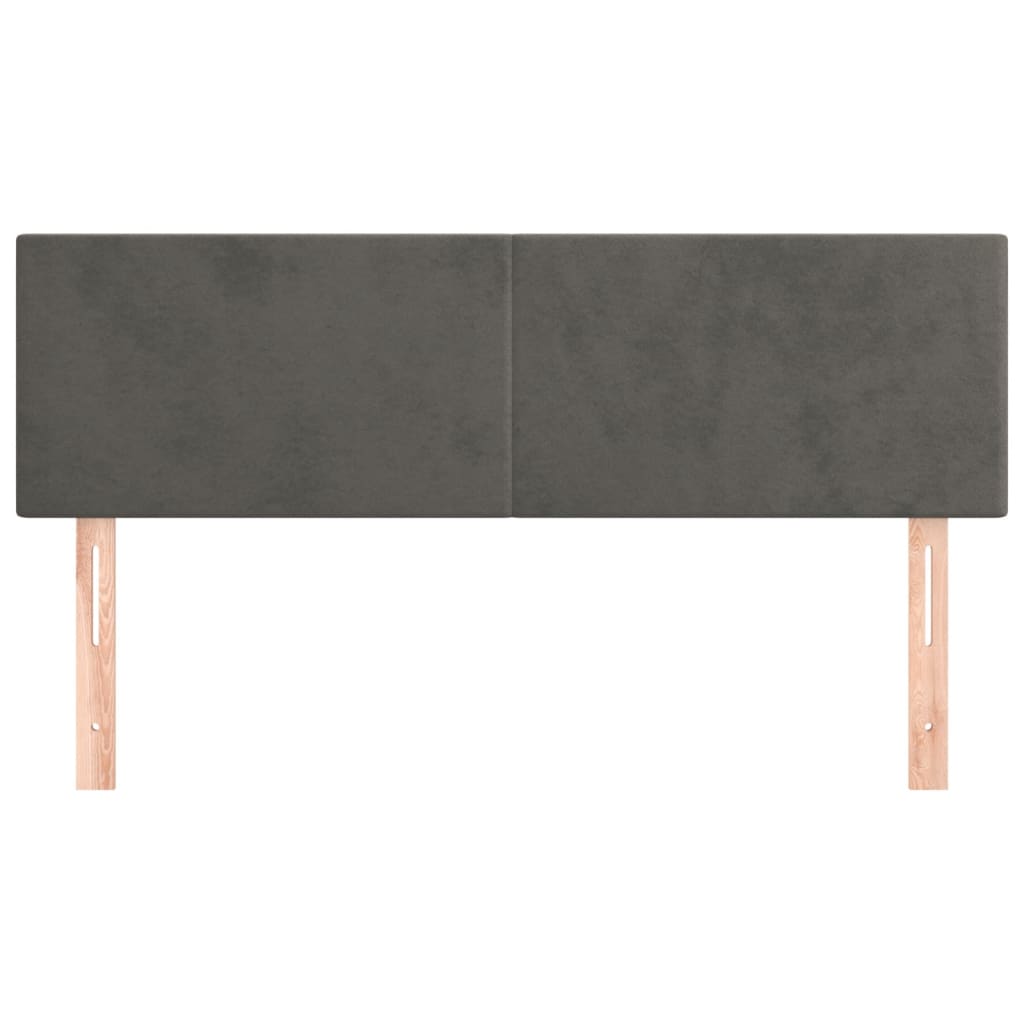 Têtes de lit Gris foncé 144x5x78/88 cm Velours - XIOS