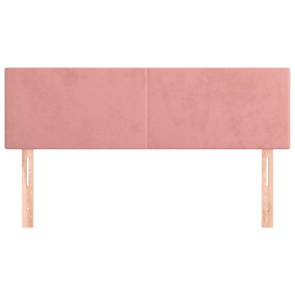 Têtes de lit 2 pcs Rose 72x5x78/88 cm Velours - XIOS