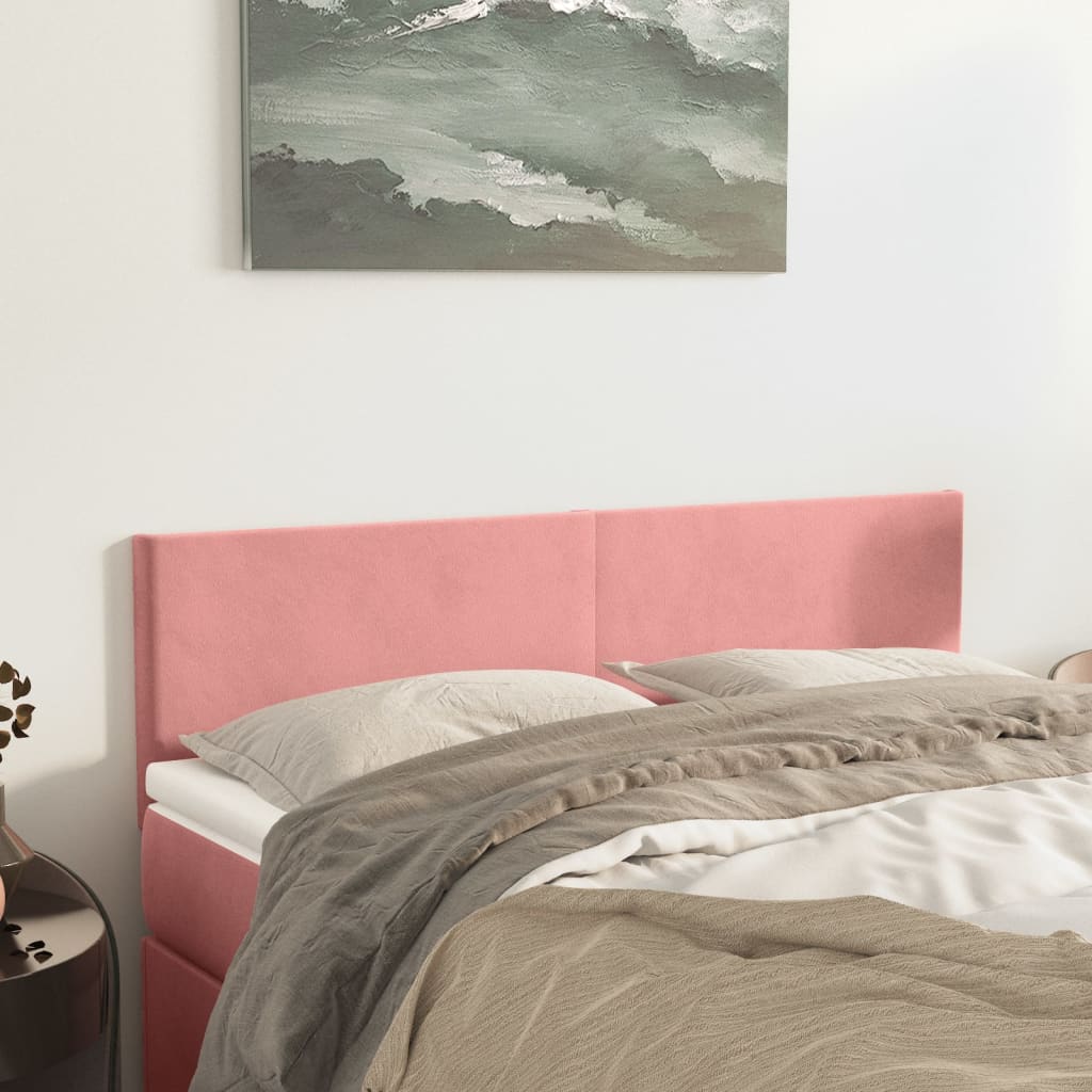 Têtes de lit Rose 144 x 5 x 78/88 cm Velours - XIOS