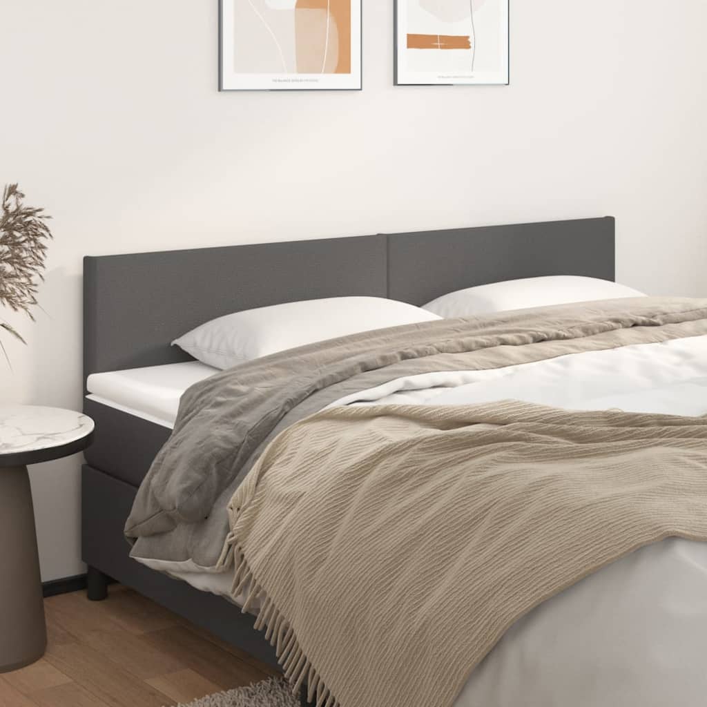 Têtes de lit 2 pcs Gris 80x5x78/88 cm Similicuir - XIOS